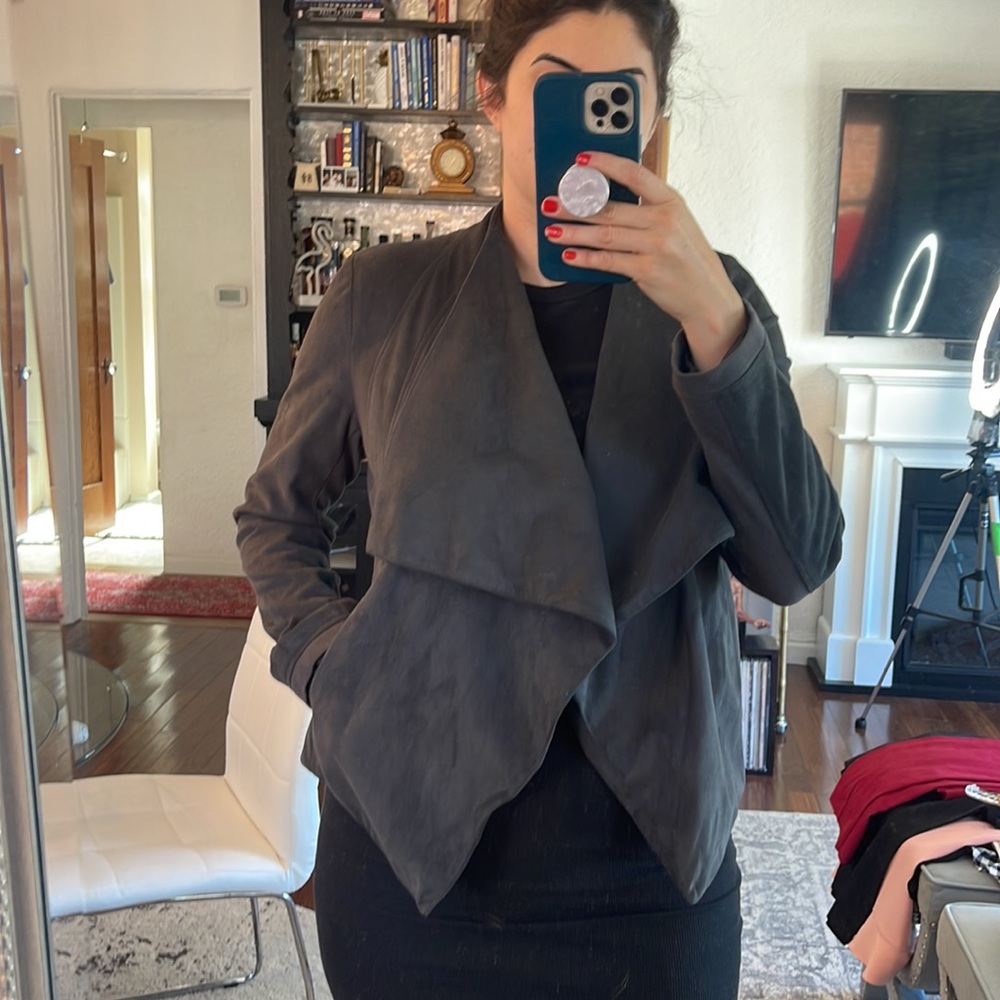 FAUX SUEDE GRAY EXPRESS JACKET